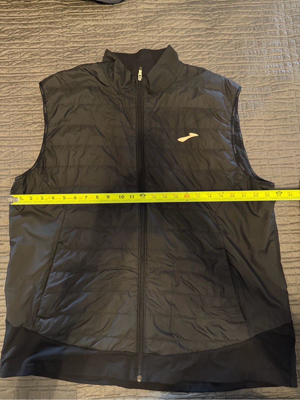 Brooks Black Quilted Lightweight Vest